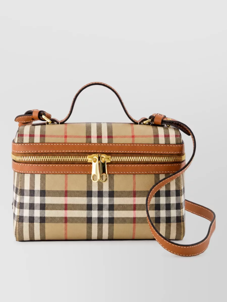Burberry vanity case synthetic clutch bag