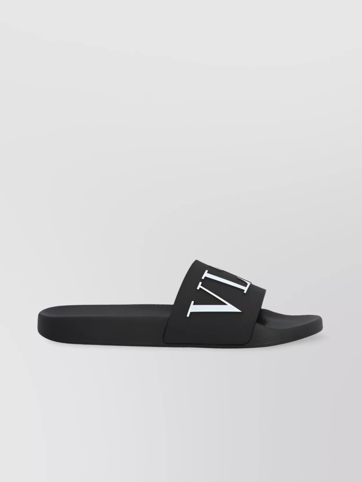 Shop Valentino Airy Open Toe Slippers In Black