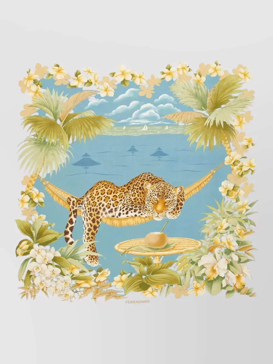 Ferragamo silk printed scarf