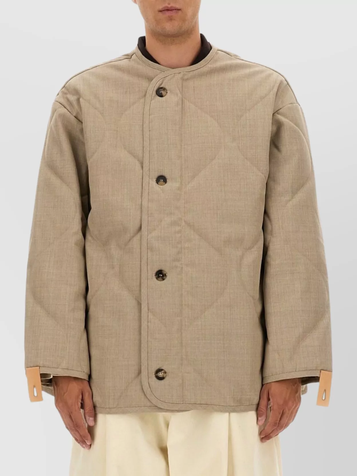 Jw Anderson Quilted Jacket With Contrast Cuffs And Long Sleeves