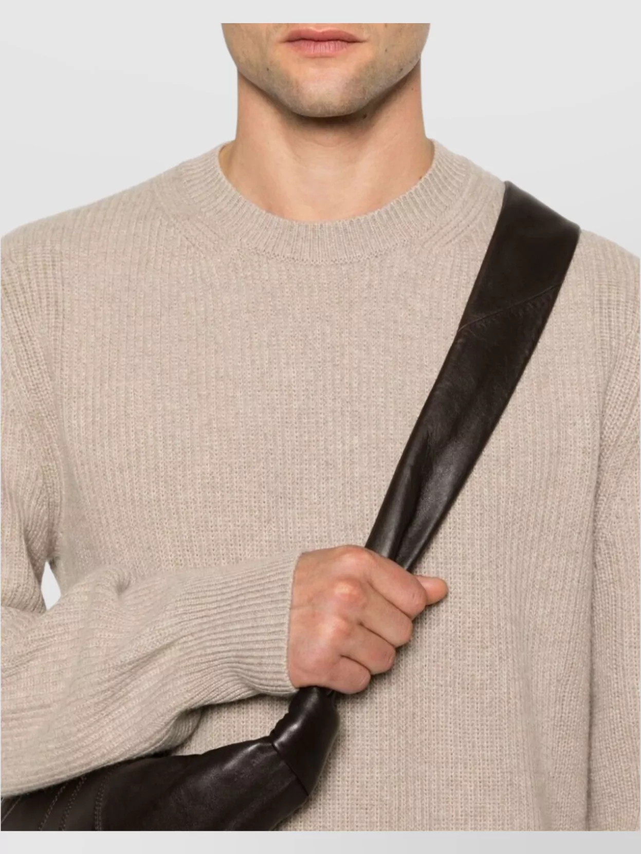 Zegna Ribbed Crew Neck Sweater With Long Sleeves