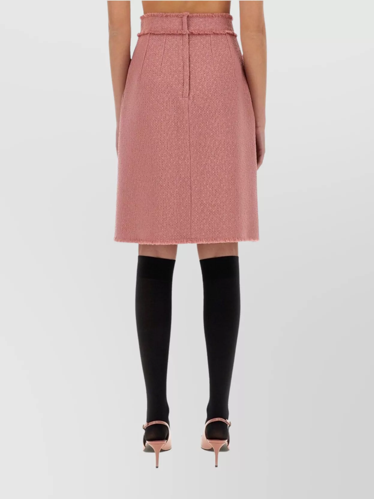 Shop Dolce & Gabbana "rachel" Tweed Midi Skirt