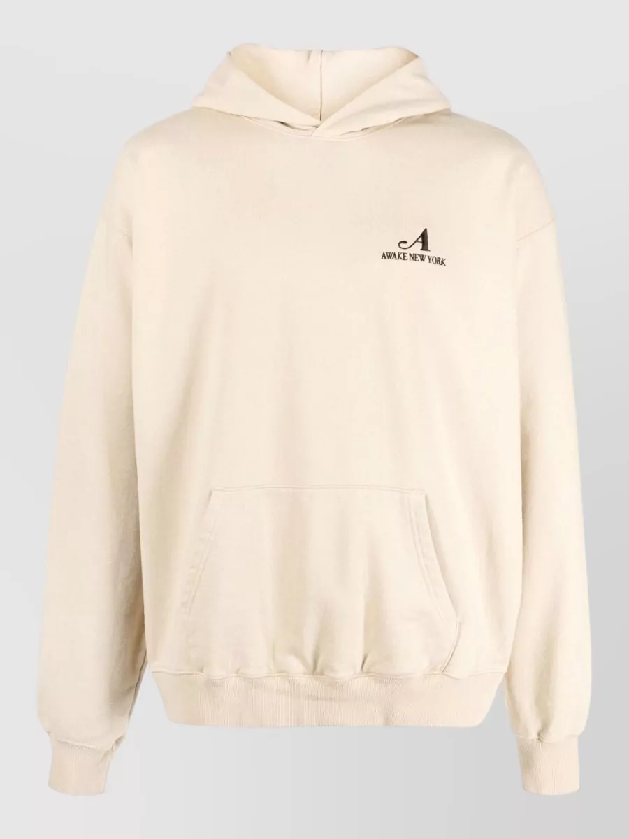 Awake Ny Embroidered Logo Cotton Hoodie