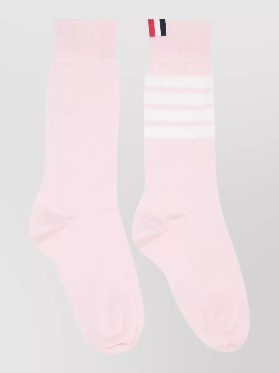 Thom Browne Ribbed Mid-Calf Socks