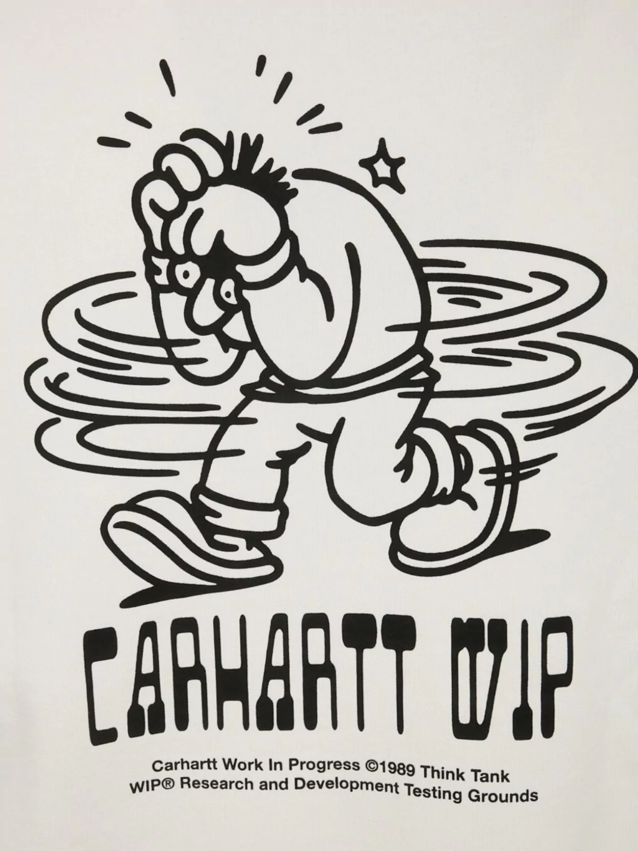 Carhartt Wip Graphic Print Hooded Sweater With Ribbed Finish