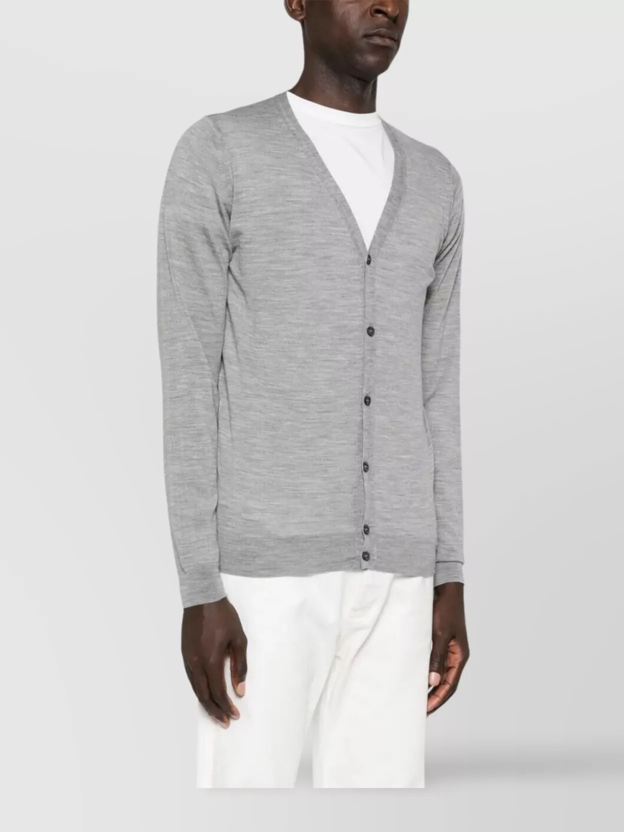John Smedley V-Neck Long Sleeve Turtle Neck Sweater
