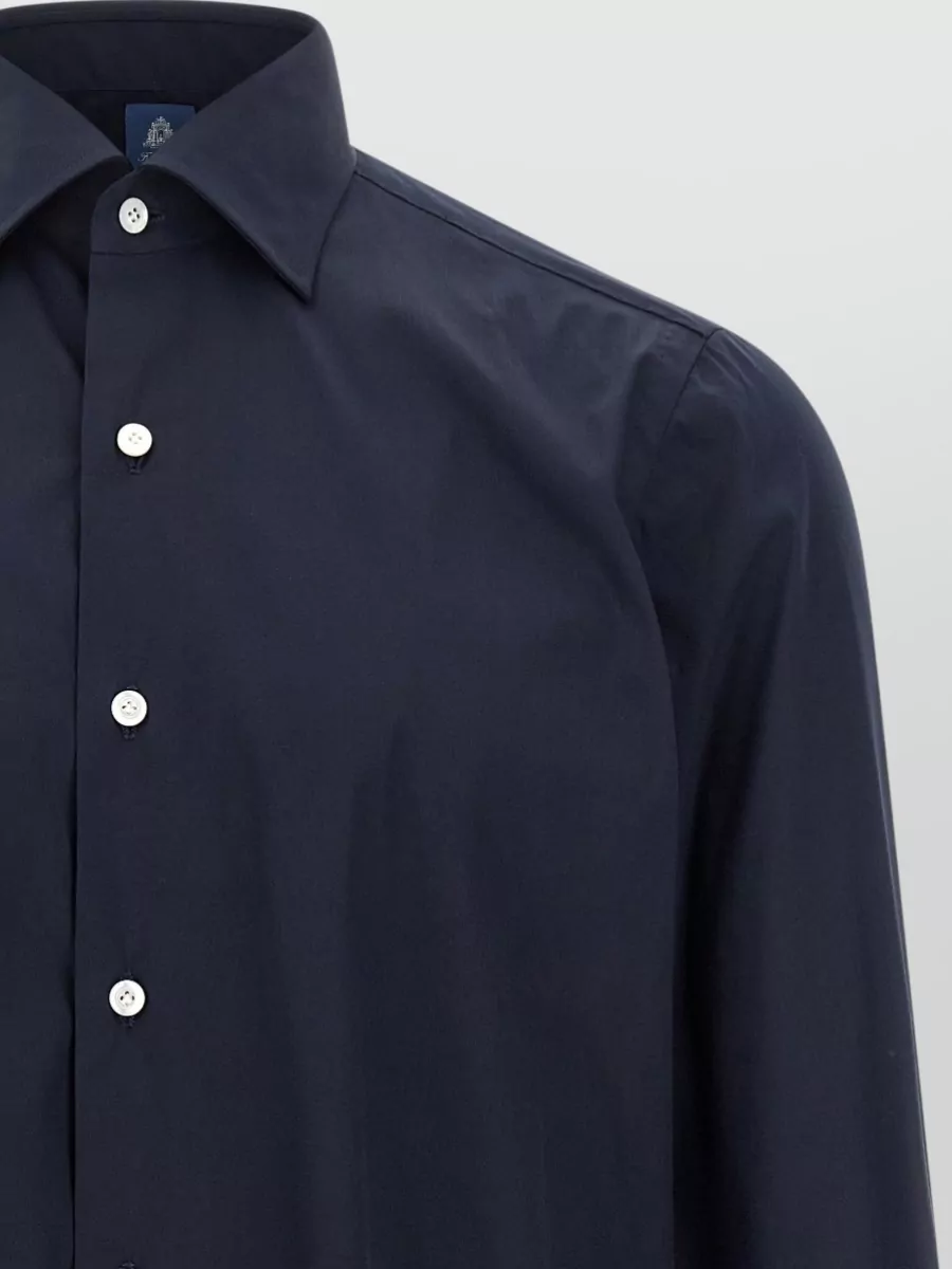 Finamore Napoli Cotton Long-Sleeve Shirt