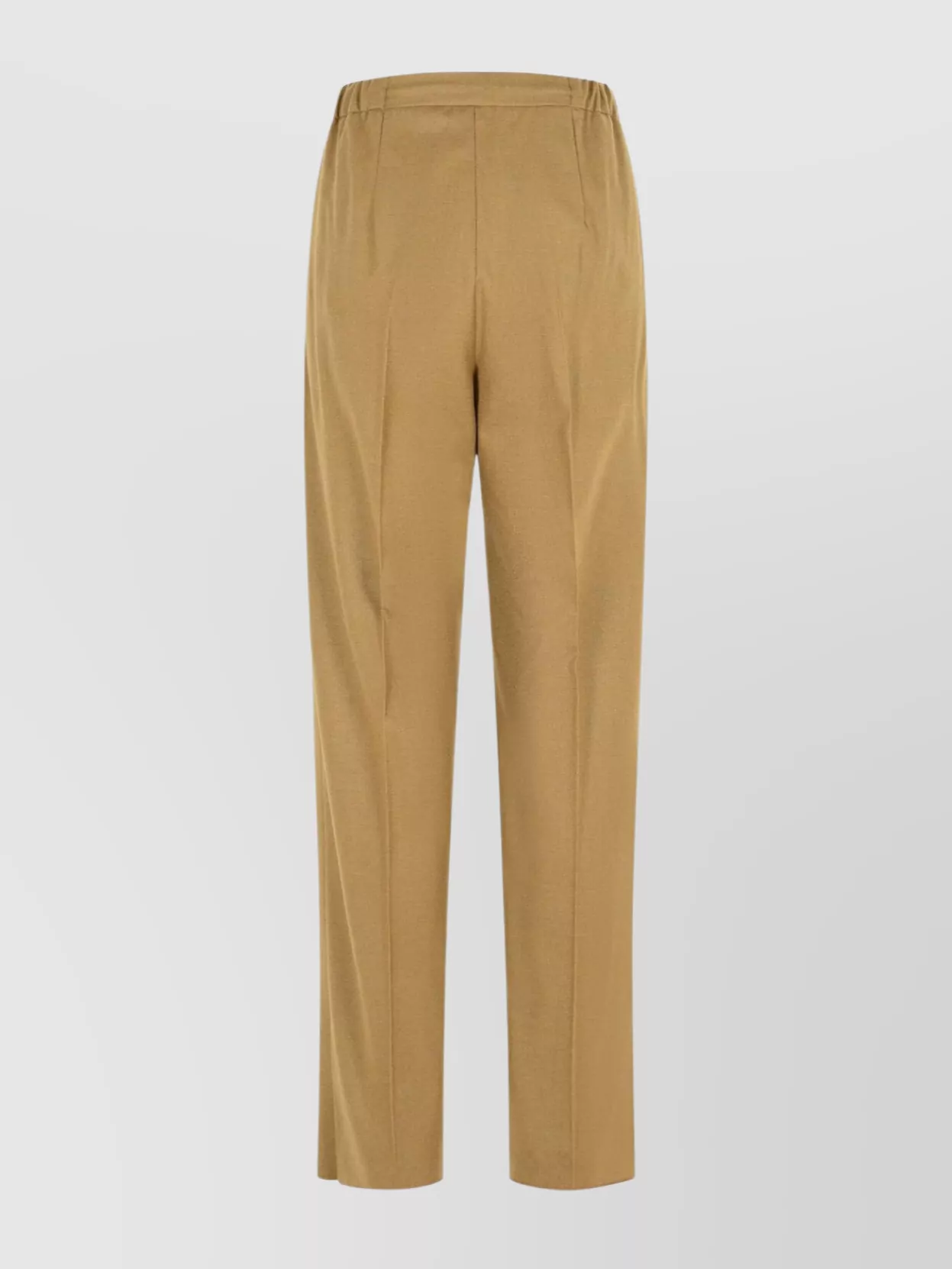 Max Mara Cashmere Drawstring Trousers Pleated Front In Brown