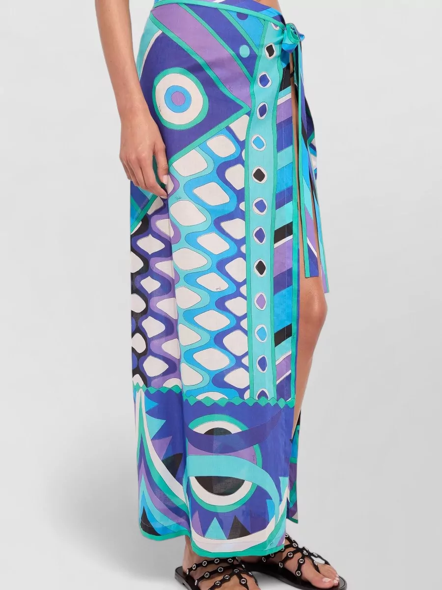 Pucci Cotton Printed Wrap Skirt