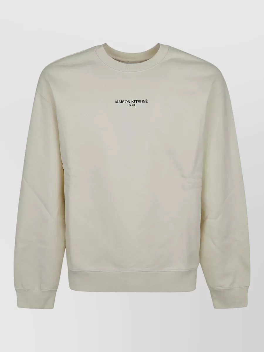 Maison Kitsuné cotton logo-embroidered sweatshirt