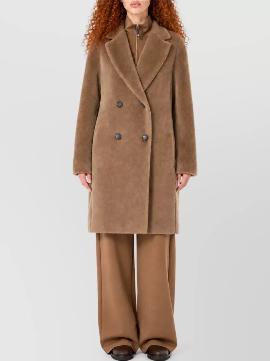 S Max Mara Alpaca Virgin Wool Fitted Jacket