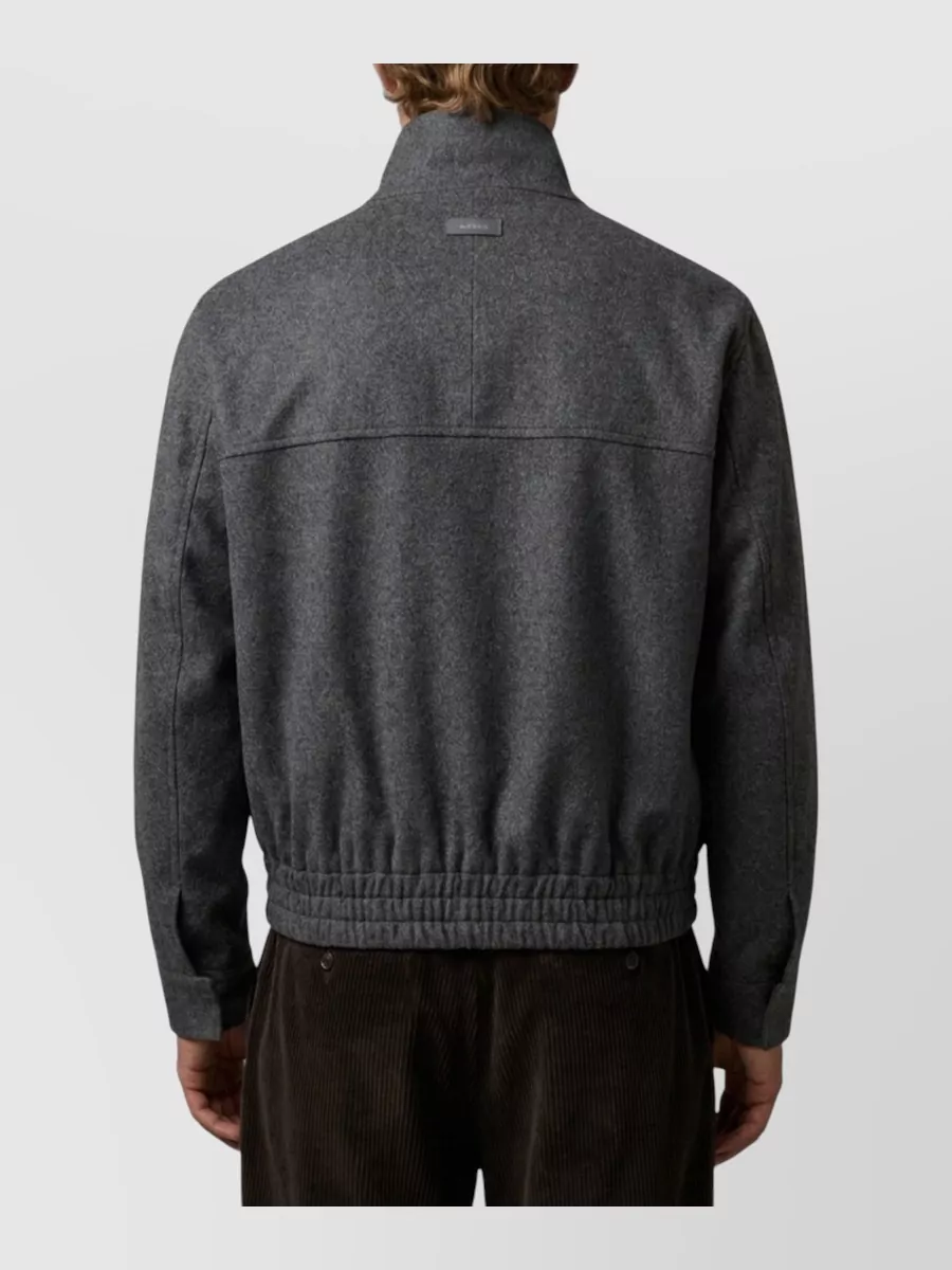 Lardini Virgin Wool Regular-Fit Bomber Jacket
