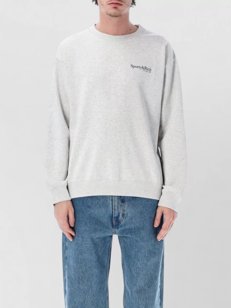 Sporty & Rich Graphic Cotton Oversized Long Sleeve T-Shirt