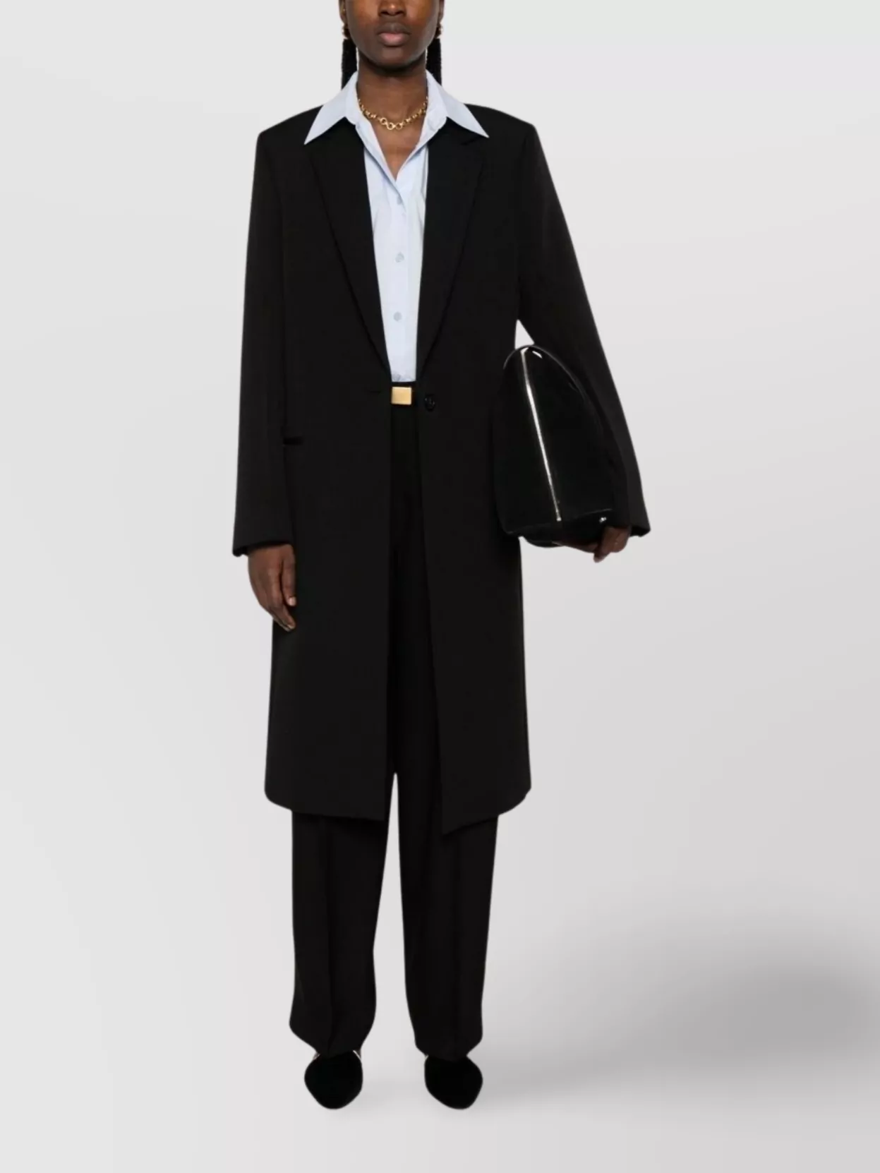 Totême Tailored Wool Coat Featuring Pockets In Black