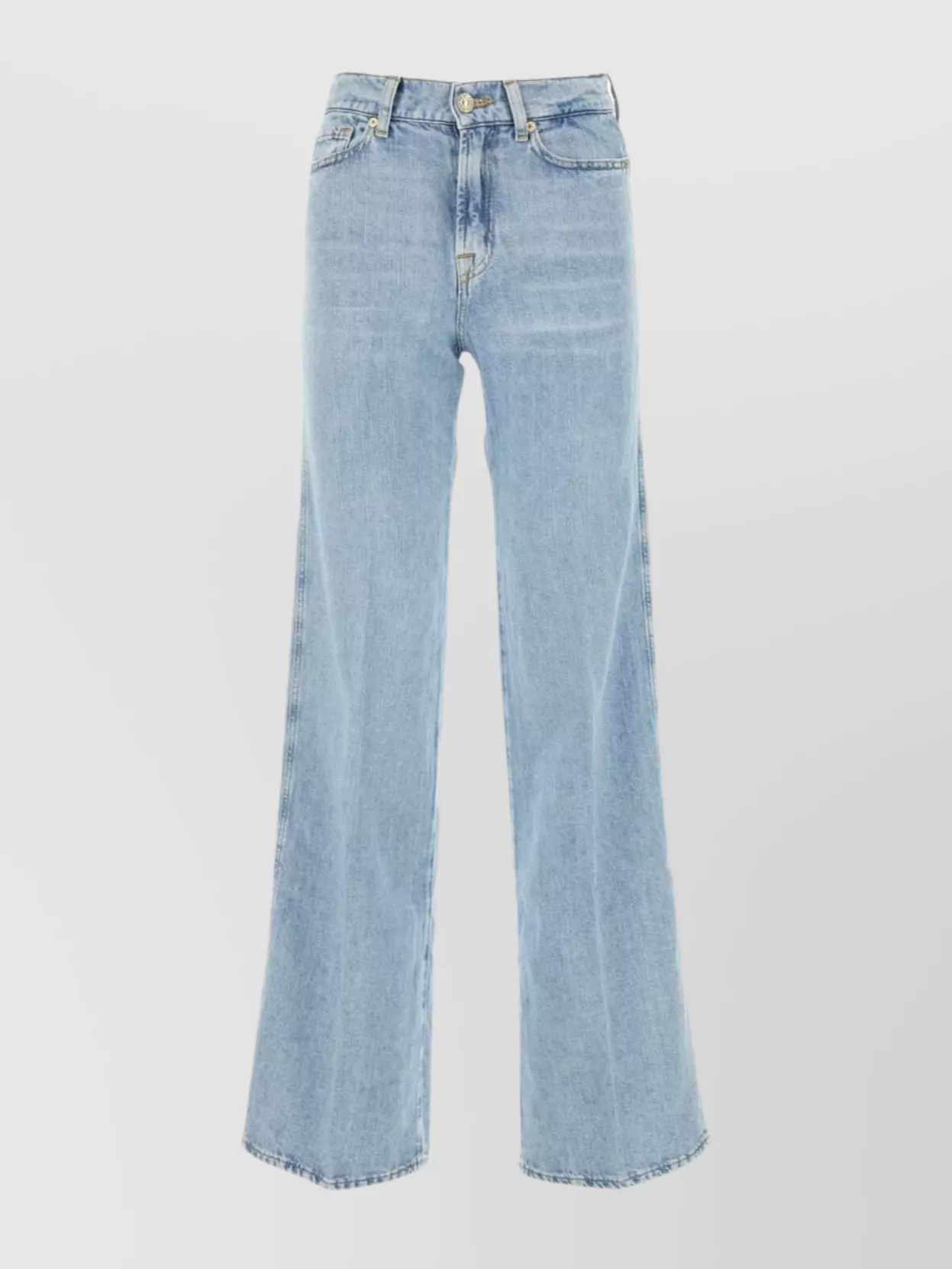 7 For All Mankind Lotta Flared Denim Trousers In Blue