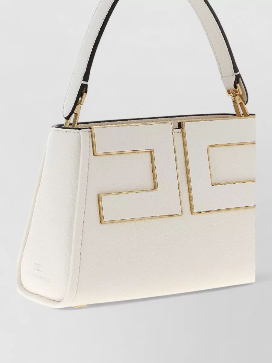 Elisabetta Franchi Textured Faux Leather Shoulder Bag