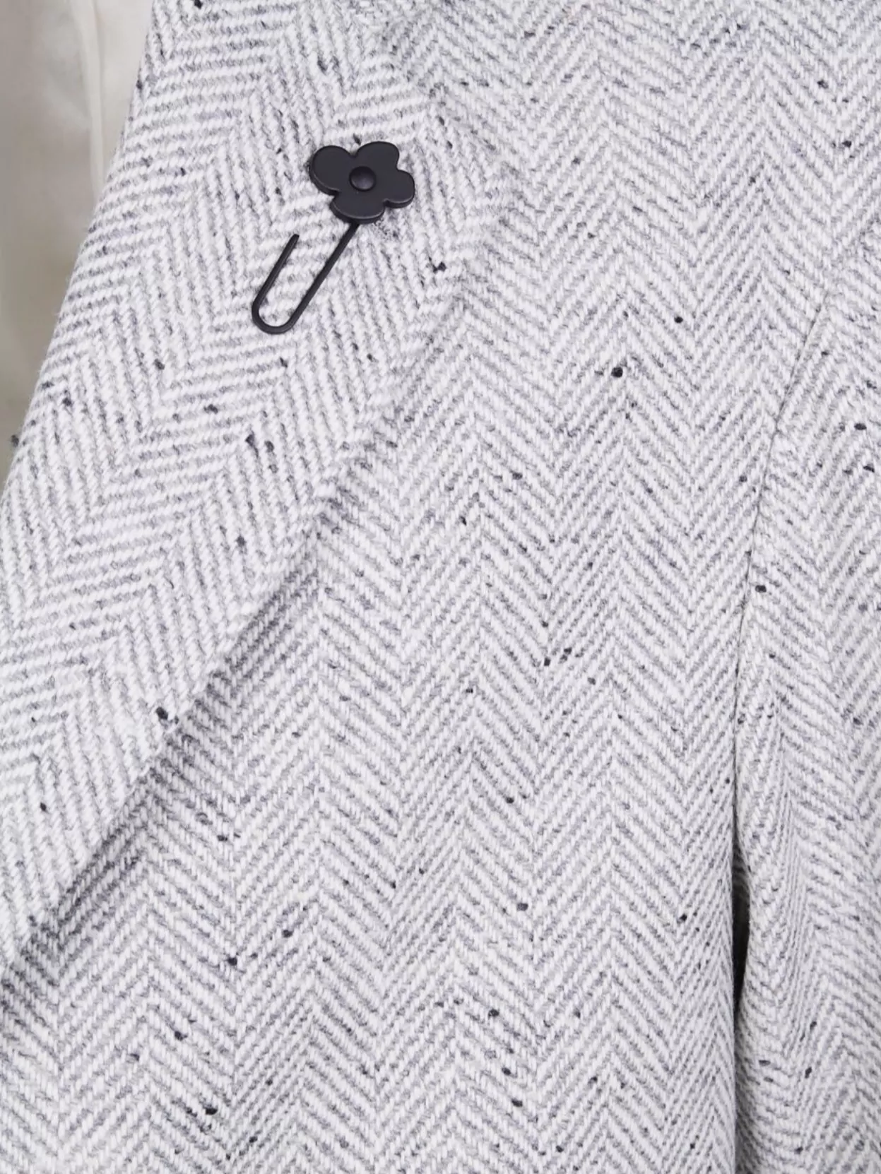 Lardini Men's Herringbone Pattern Coat