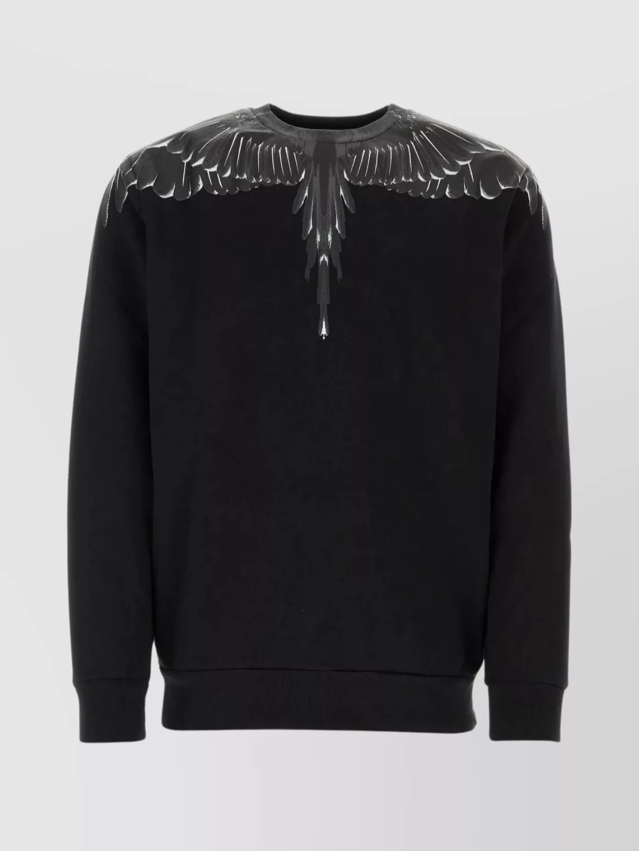 Shop Marcelo Burlon County Of Milan Wings Print Crew-neck Sweatshirt In Black