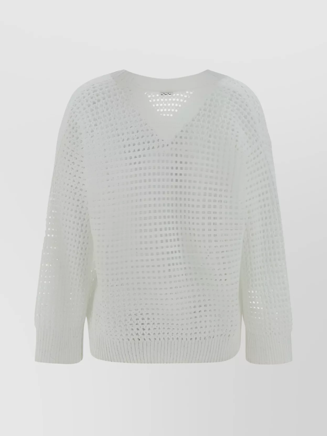 Shop Brunello Cucinelli Knit V-neck Cotton Sweater With Sequin Detailing