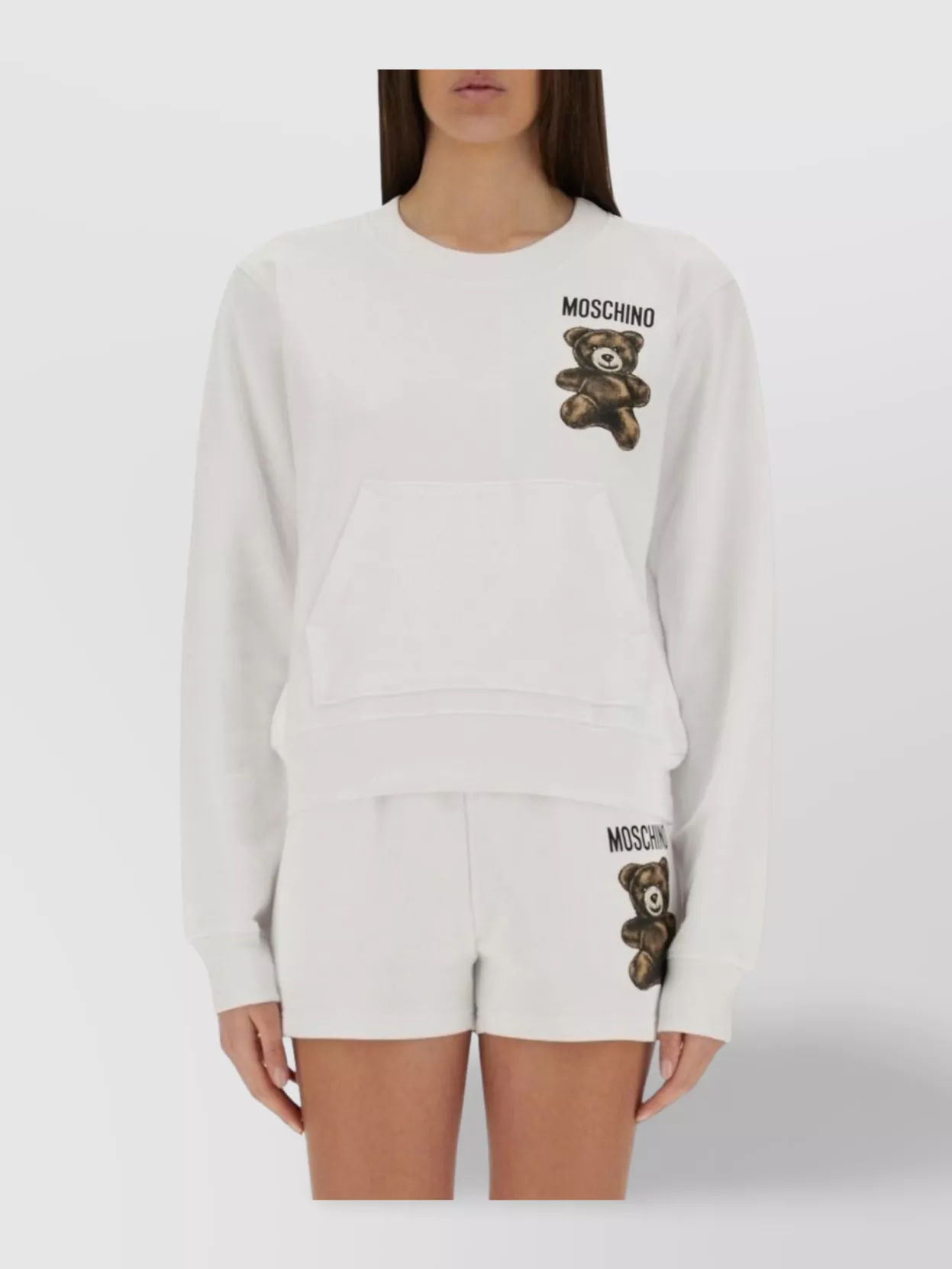 Moschino "Graphic Print" Crew Neck Sweatshirt With Front Pocket