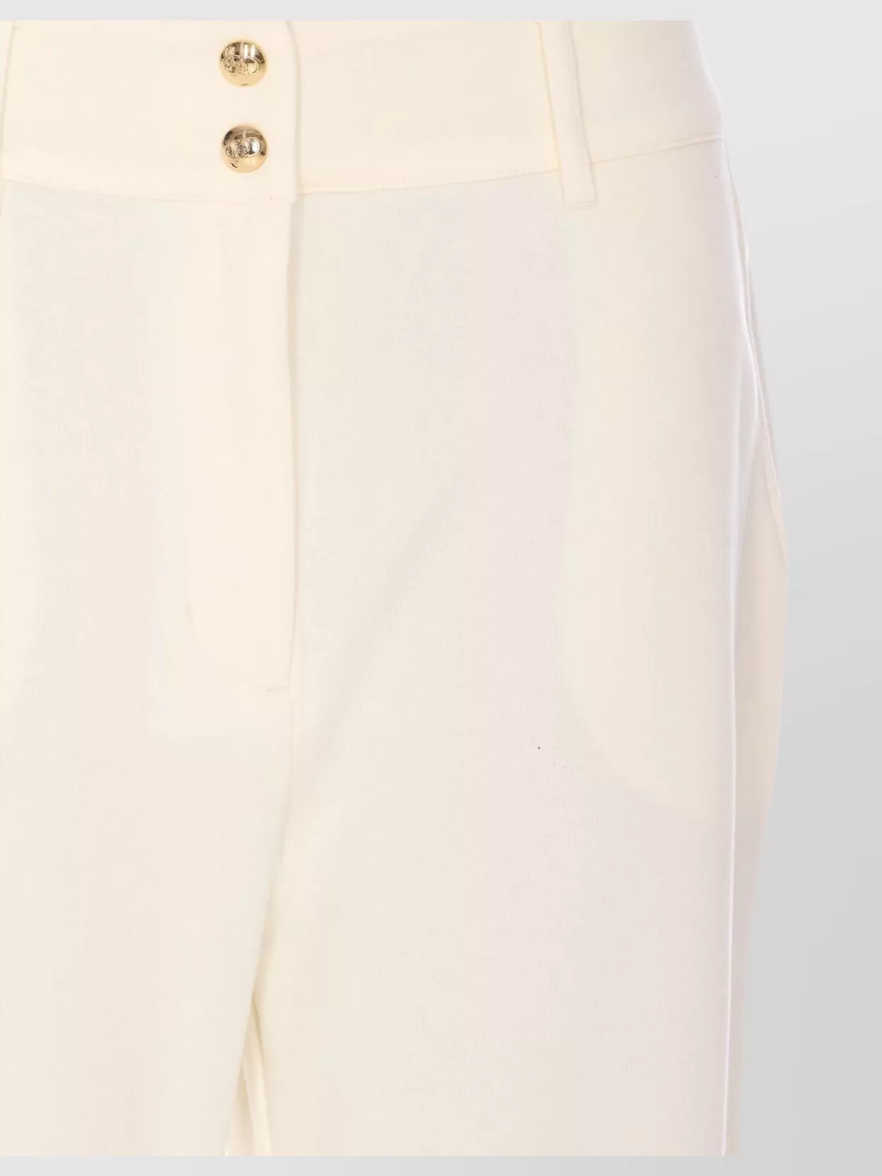 LIU •JO TROUSERS WITH BELT LOOPS AND GOLD BUTTON