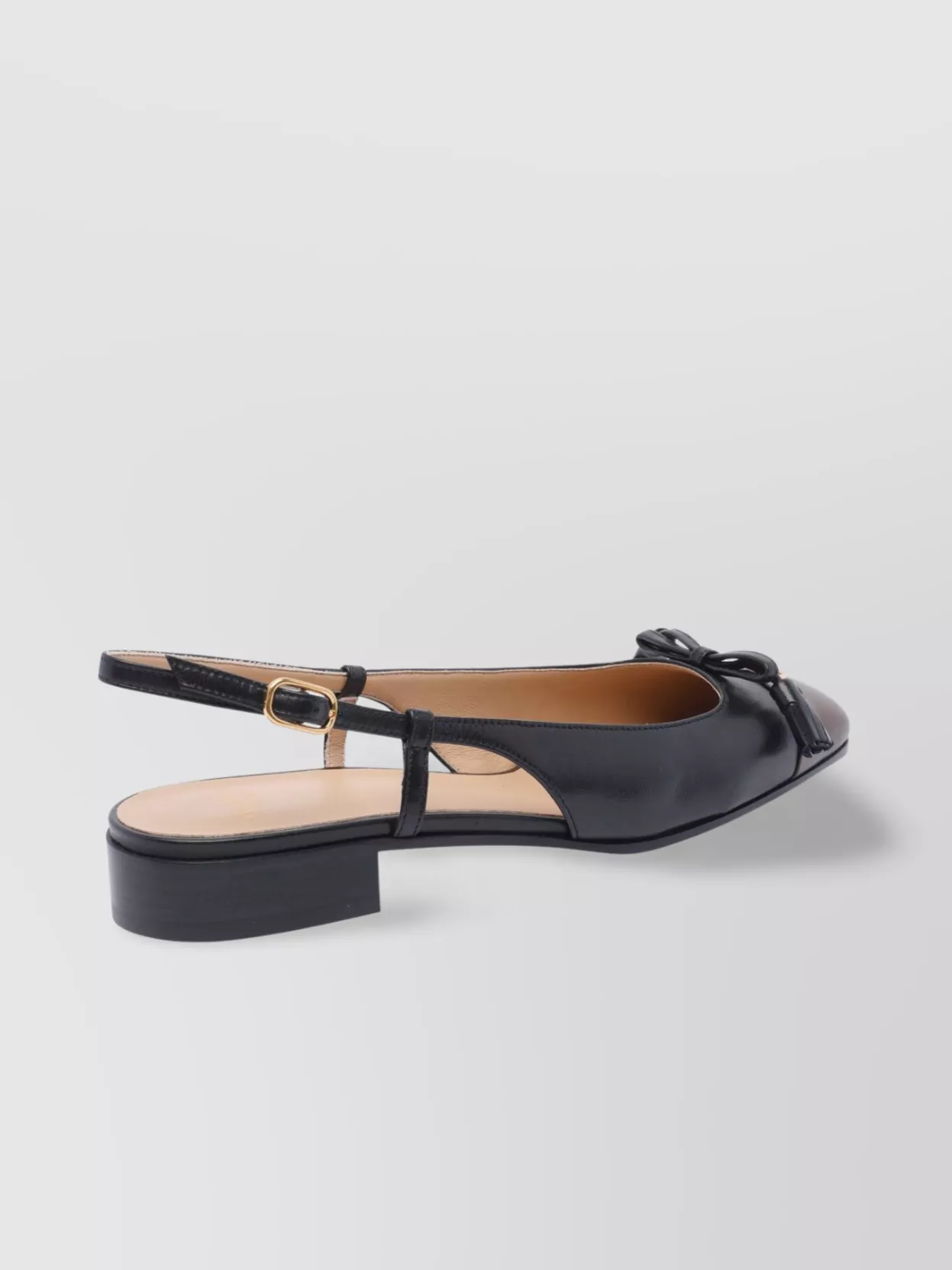 Valentino Valet Du Roi Leather Slingback Ballerina Flat