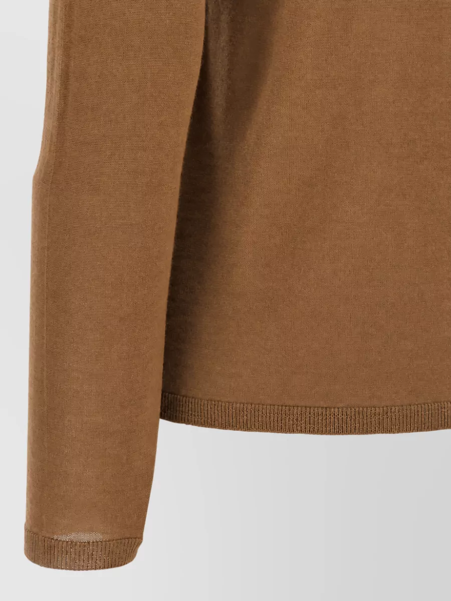 Max Mara Wool Ribbed Turtleneck Sweater