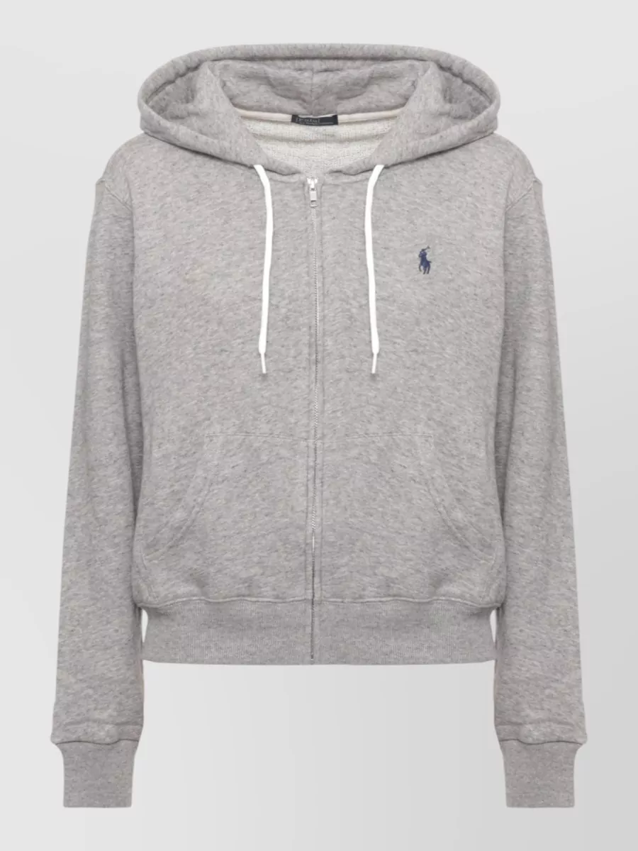 Ralph Lauren Ribbed Cotton Zip-Up Hoodie