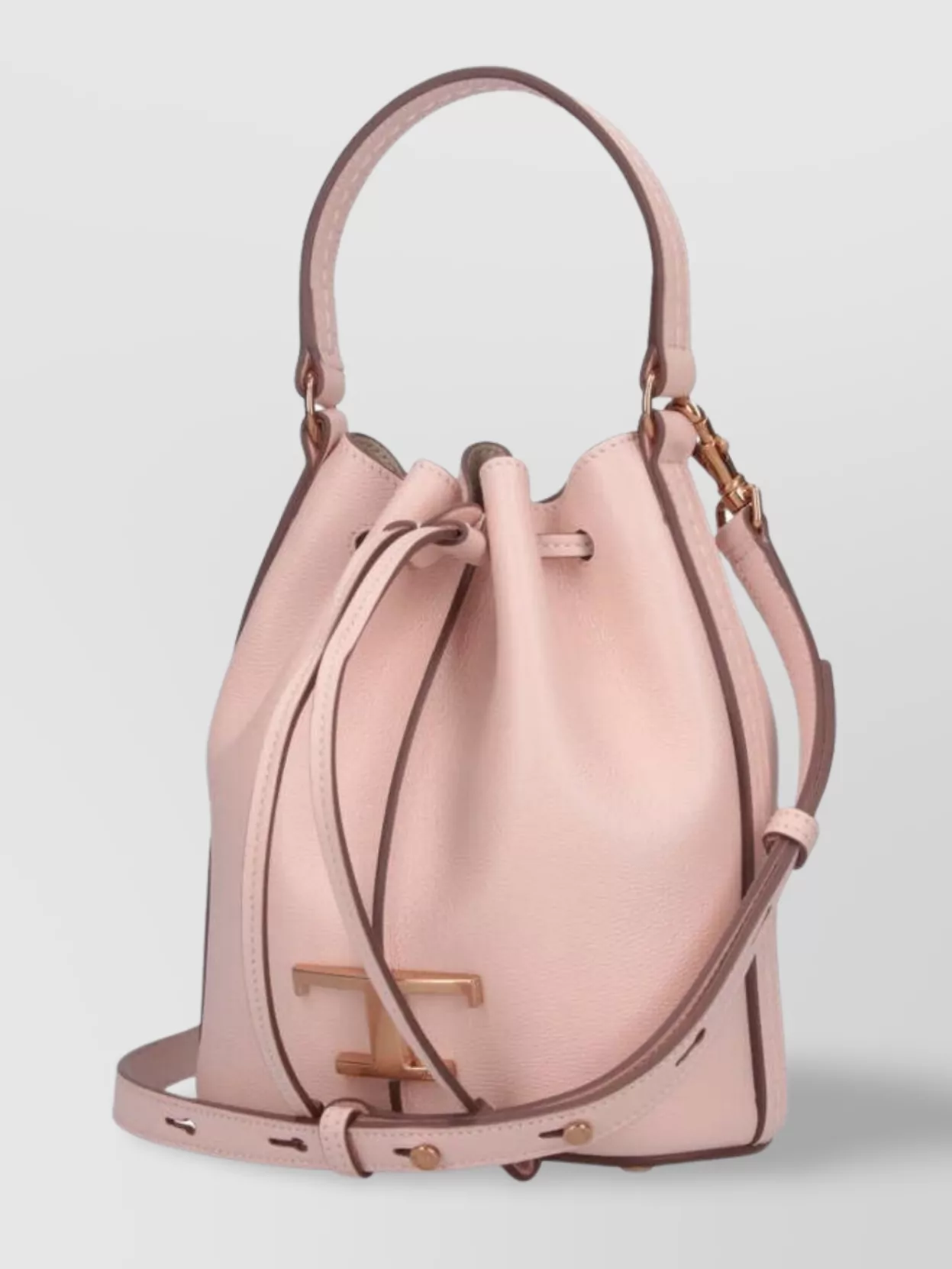 Tod's Bucket Bag With Top Handle And Adjustable Strap In Pink