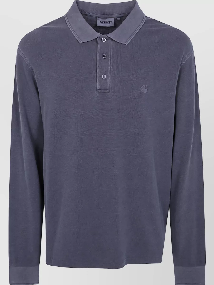 Carhartt Wip waffle long-sleeve polo shirt