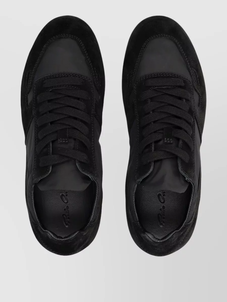 Rick Owens Leather Low-Top Sneakers