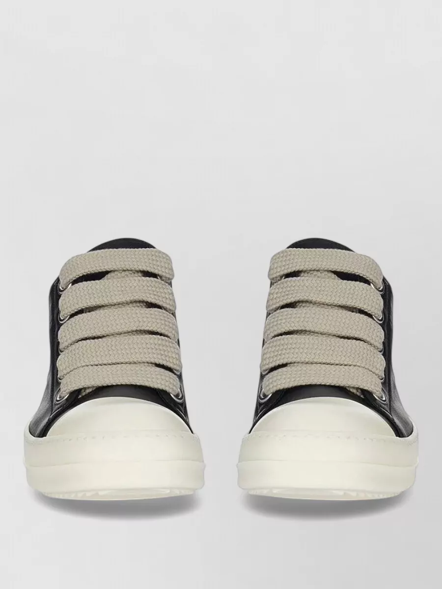 Rick Owens Leather Low-Top Sneakers