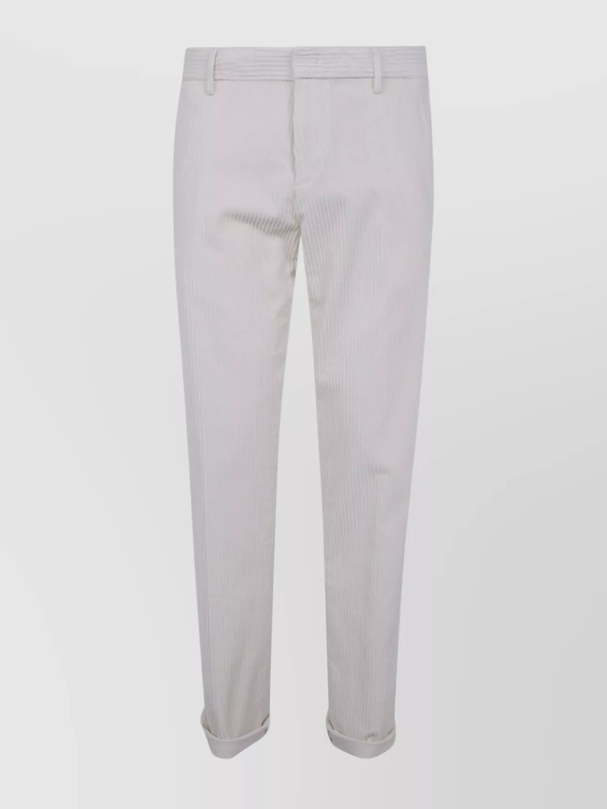 Dondup Gaubert Relaxed Trousers Rolled Cuffs In Neutral