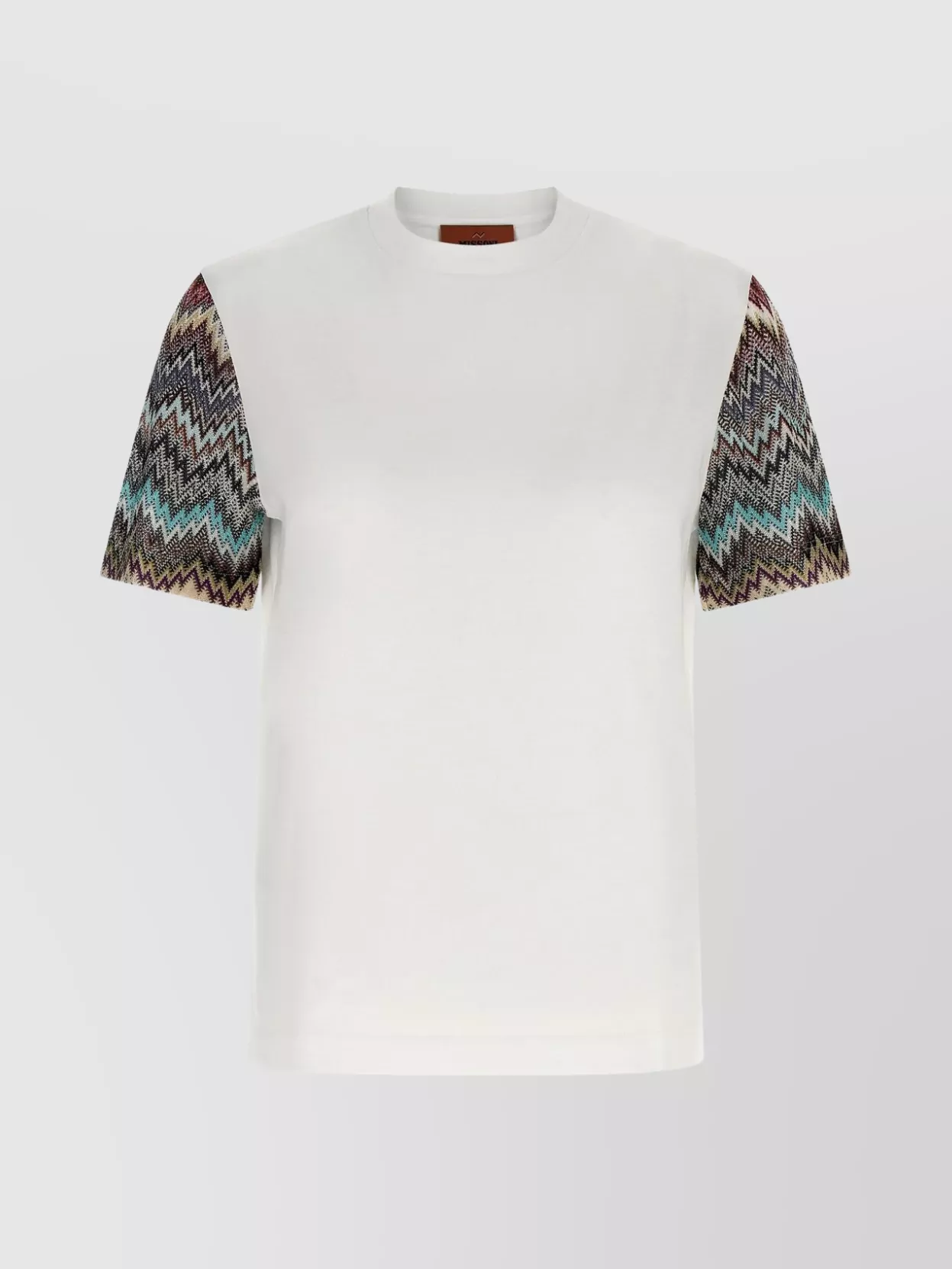 Missoni Short Sleeve T-shirt With Snake Pattern Insert In White