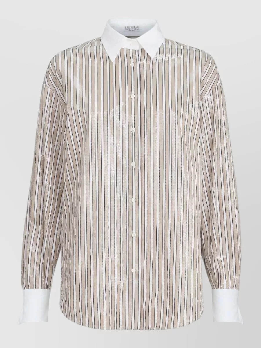 Brunello Cucinelli striped cotton shirt
