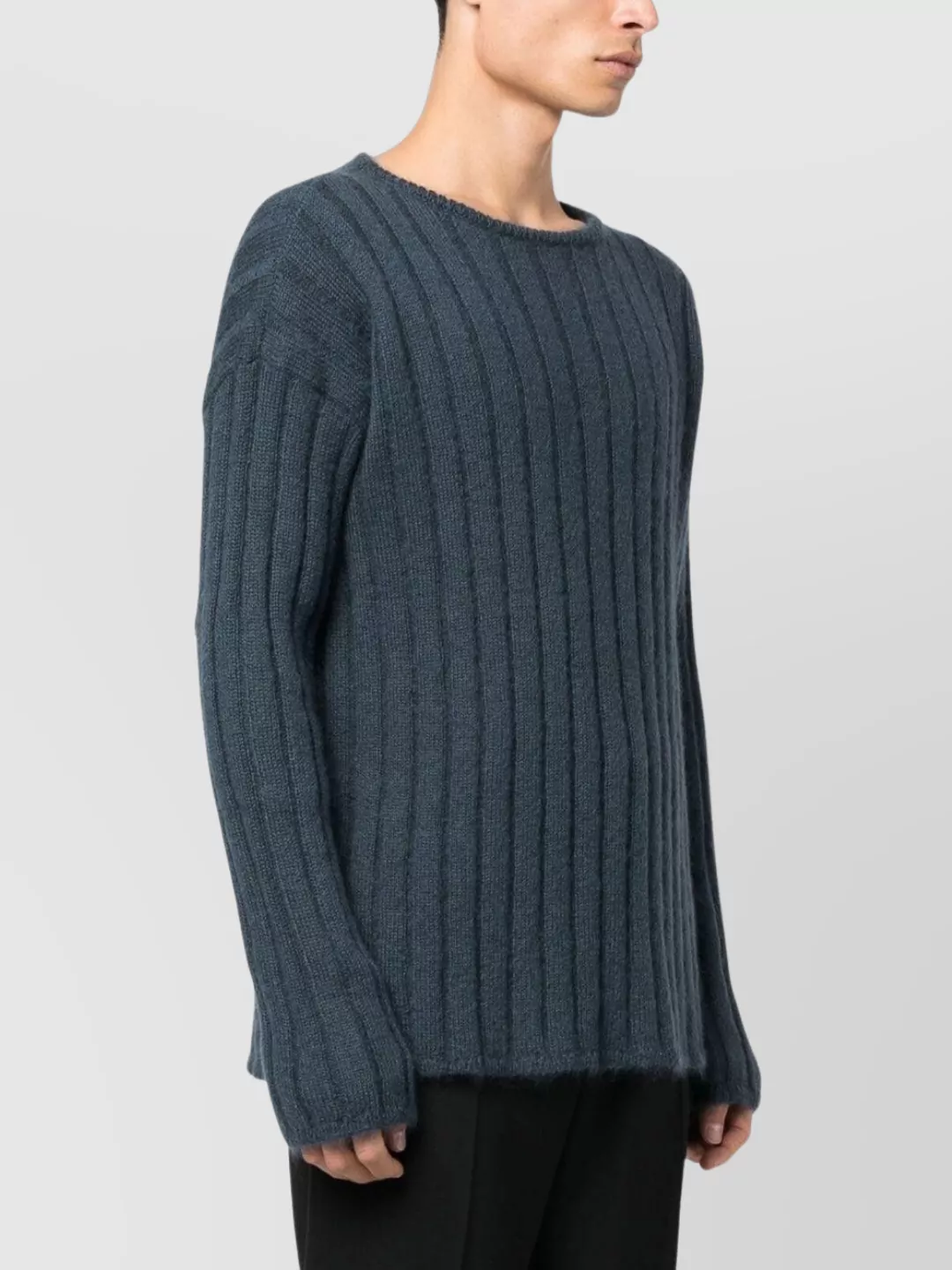 Giorgio Armani Ribbed Texture Round Neck Long Sleeves