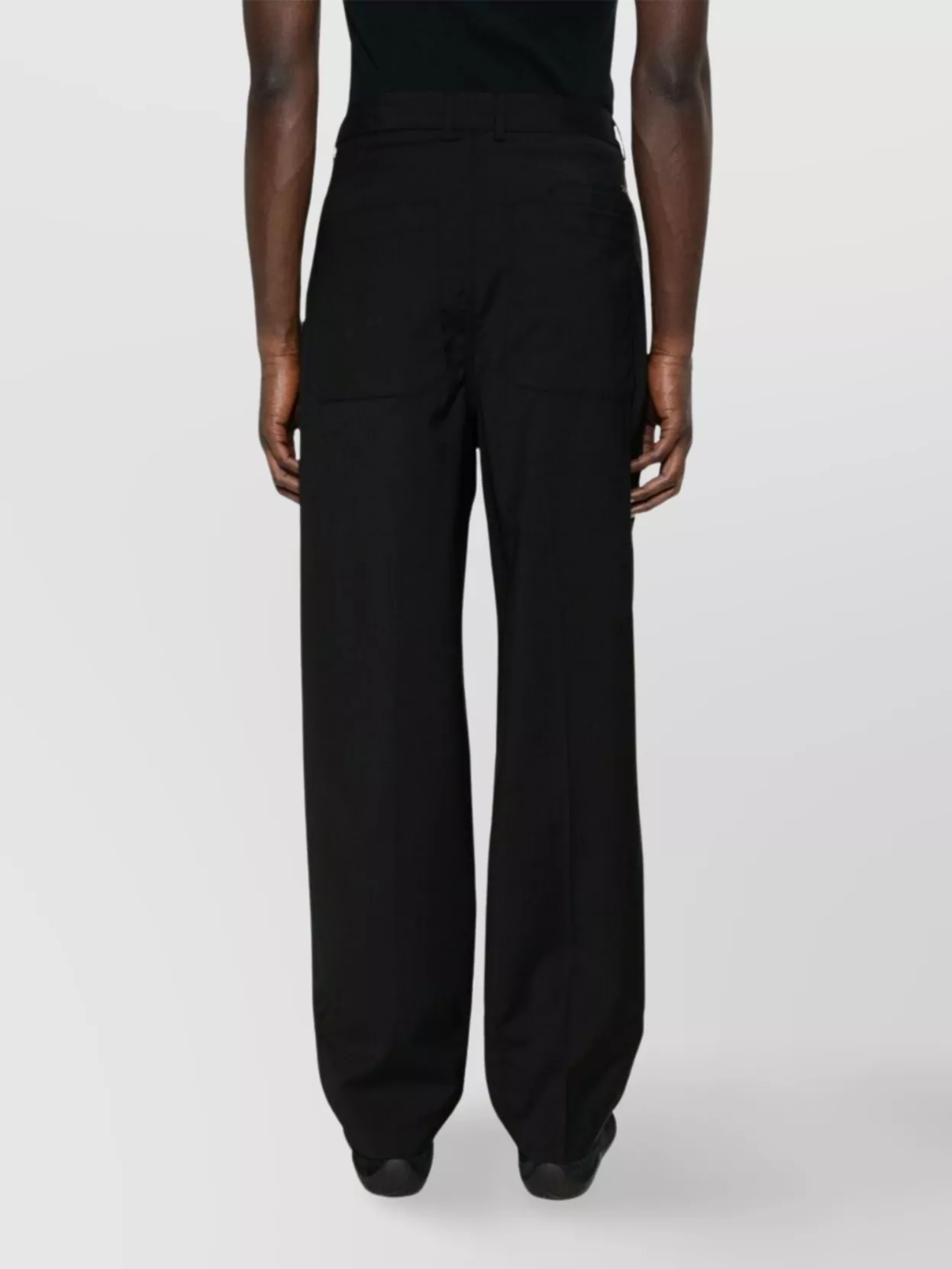 Emporio Armani Wide-leg Trousers With Multiple Pockets In Black