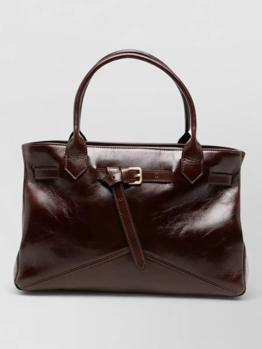 Ballantyne glossy leather shoulder bag