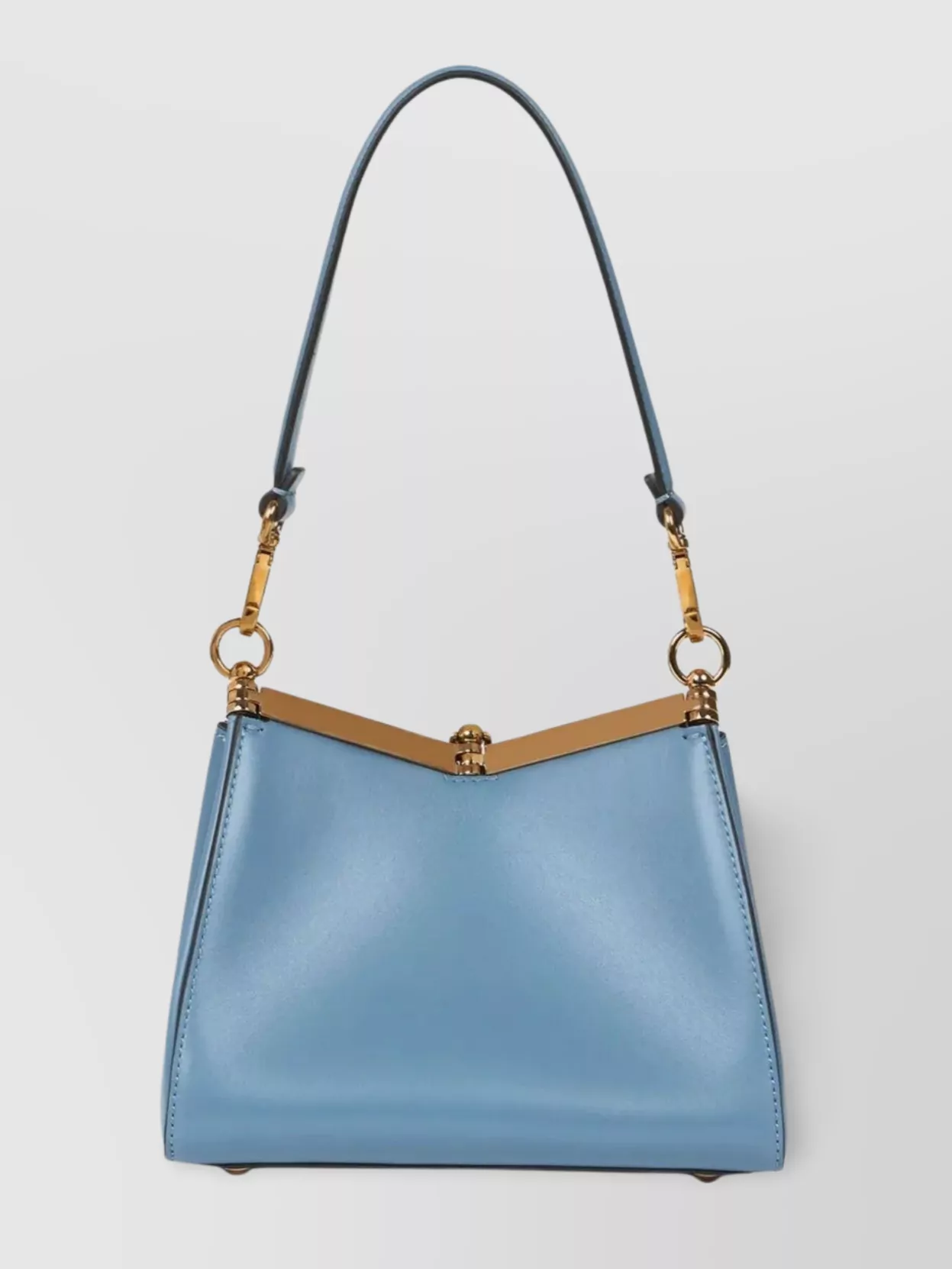 Etro Vela S Leather Shoulder Bag In Blue