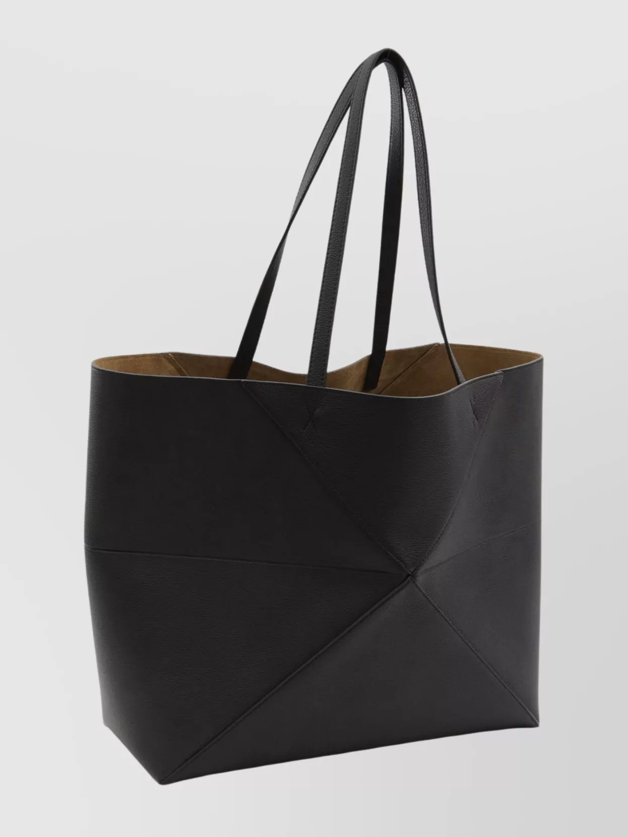 Loewe Large Foldable Puzzle Tote Bag In Black