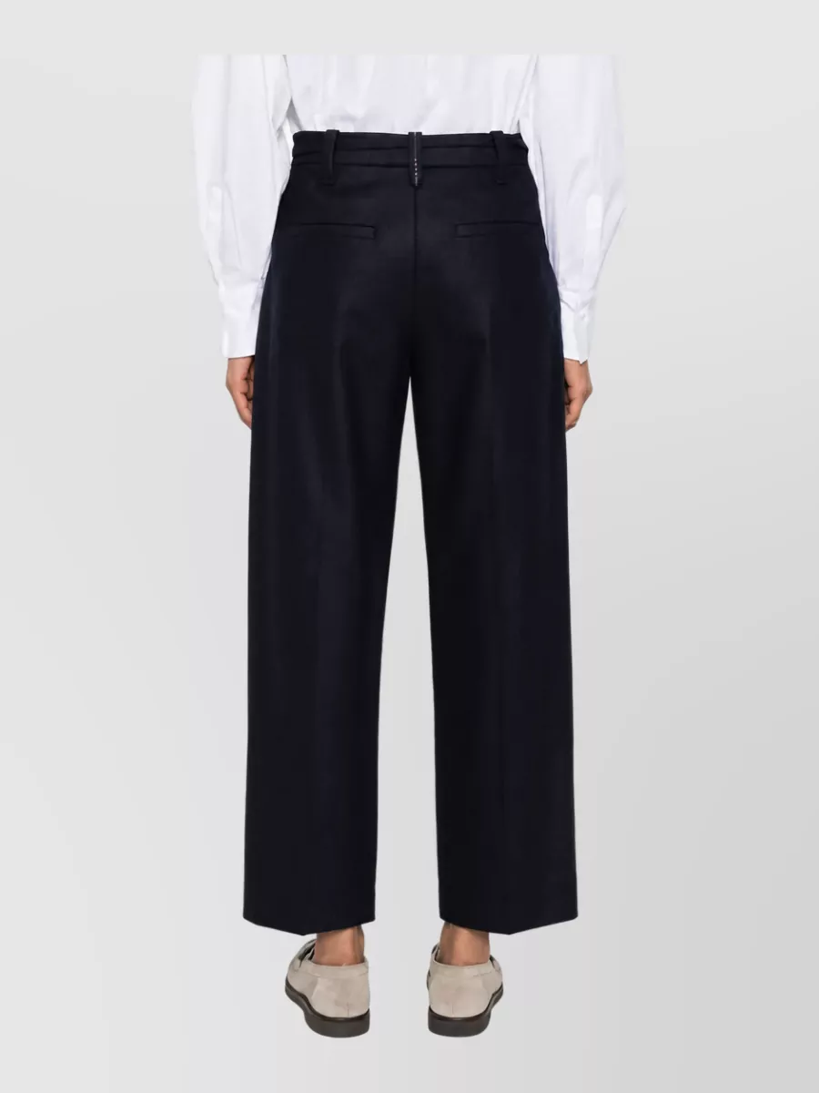 Brunello Cucinelli Wool Wide-Leg Trousers