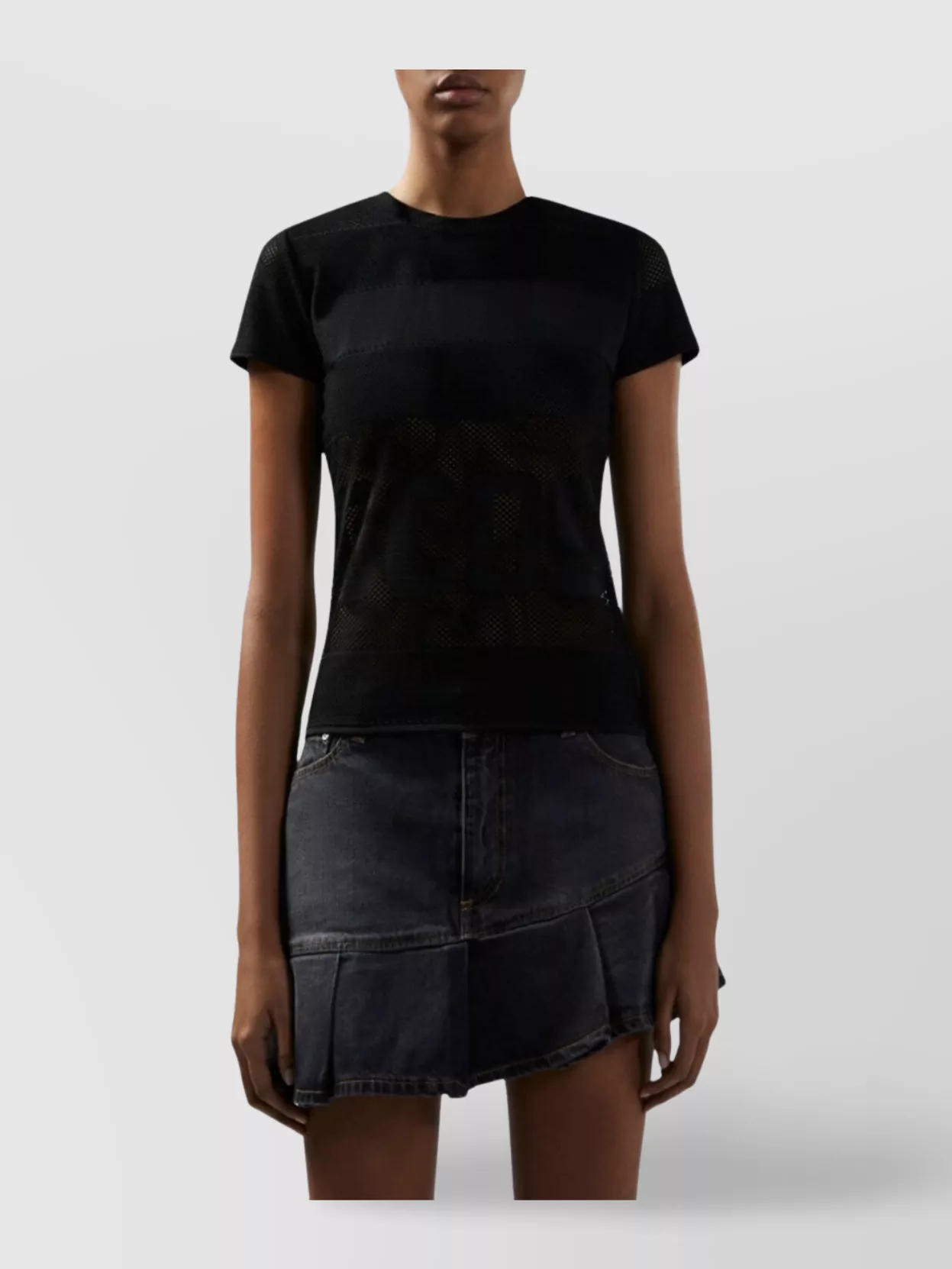 Gcds Sheer Panels Mesh T-Shirt
