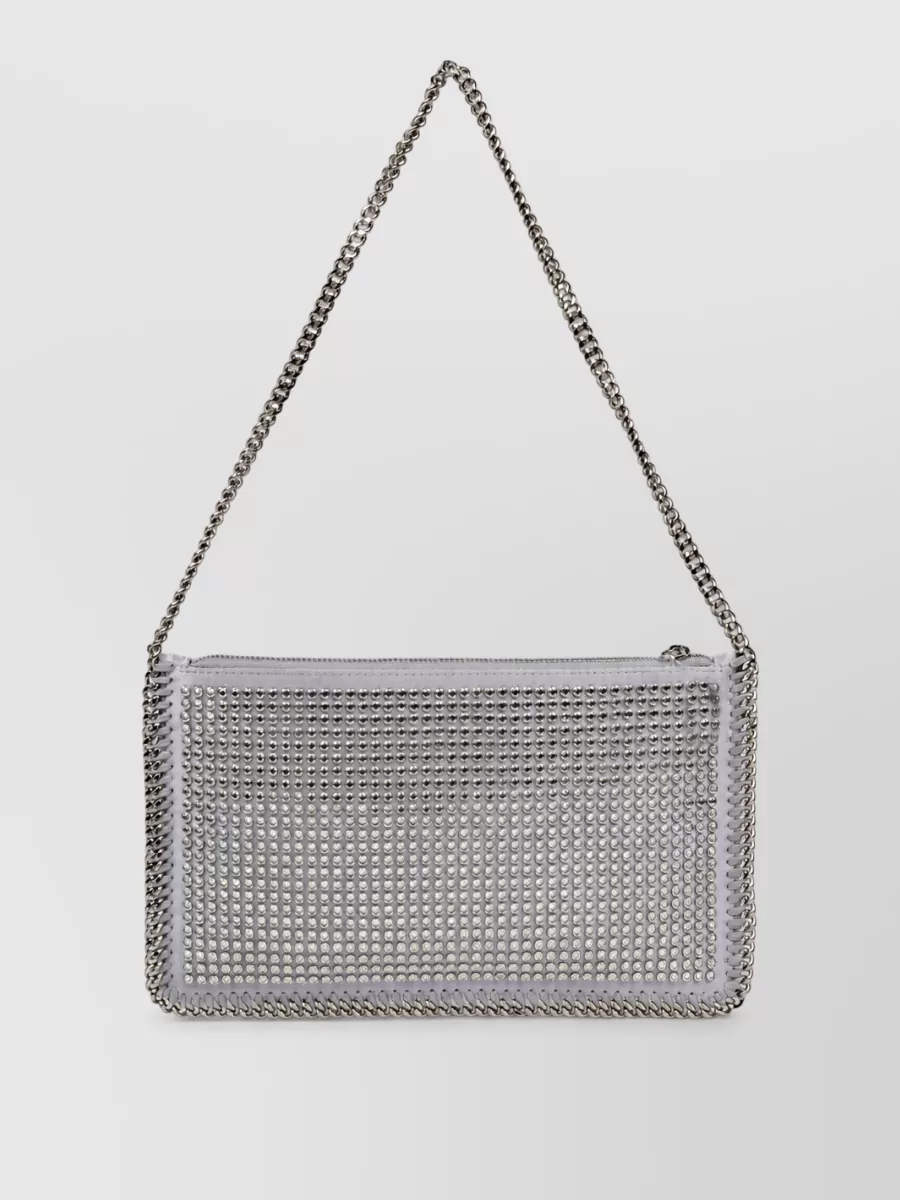 Stella Mccartney Falabella Clutch Bag Metallic Chain Strap