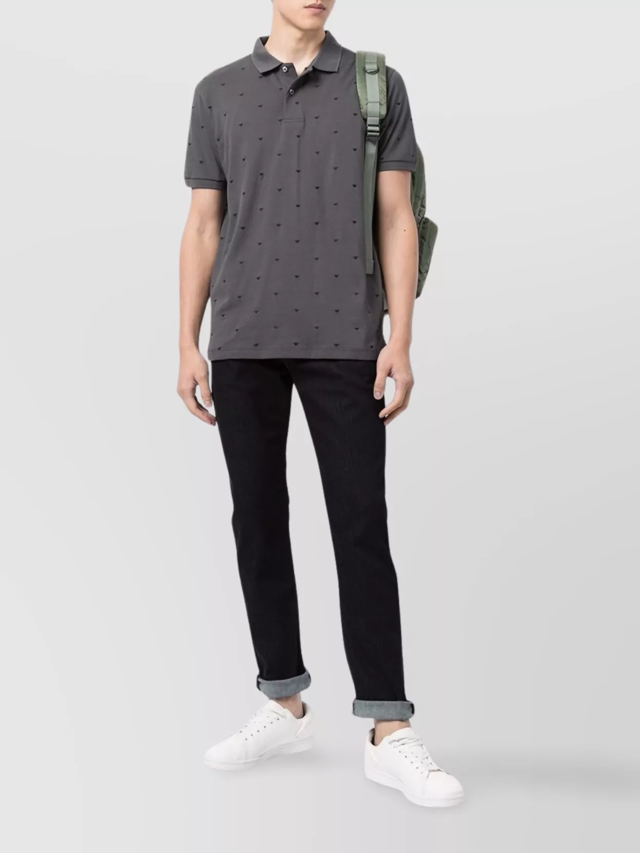 Emporio Armani Mid-Rise Straight Leg Jeans With Five-Pocket Design