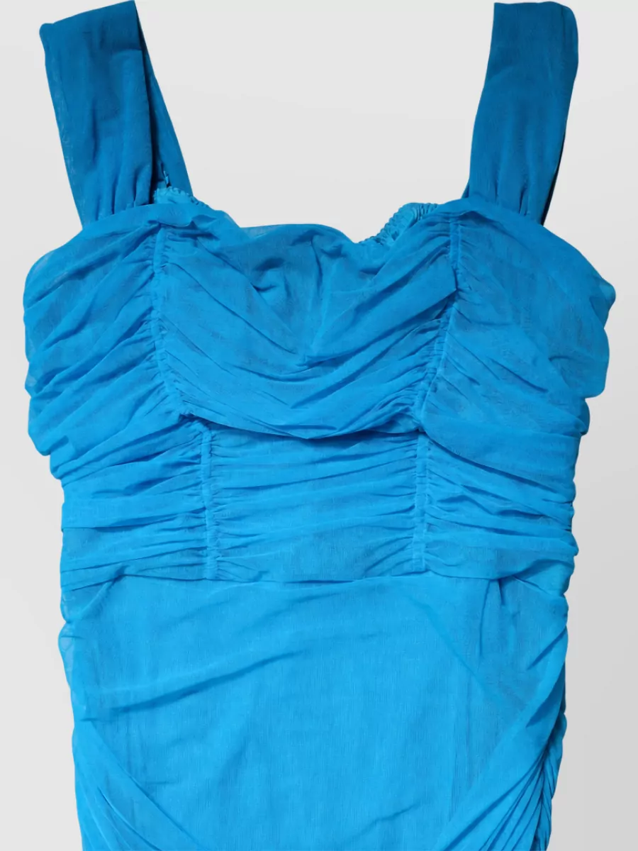 Dolce&Gabbana Ruched Tulle Midi Dress