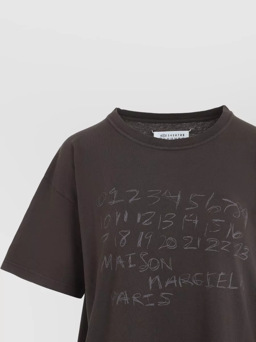 Maison Margiela Graphic Crew Neck Short Sleeve Relaxed T-Shirt