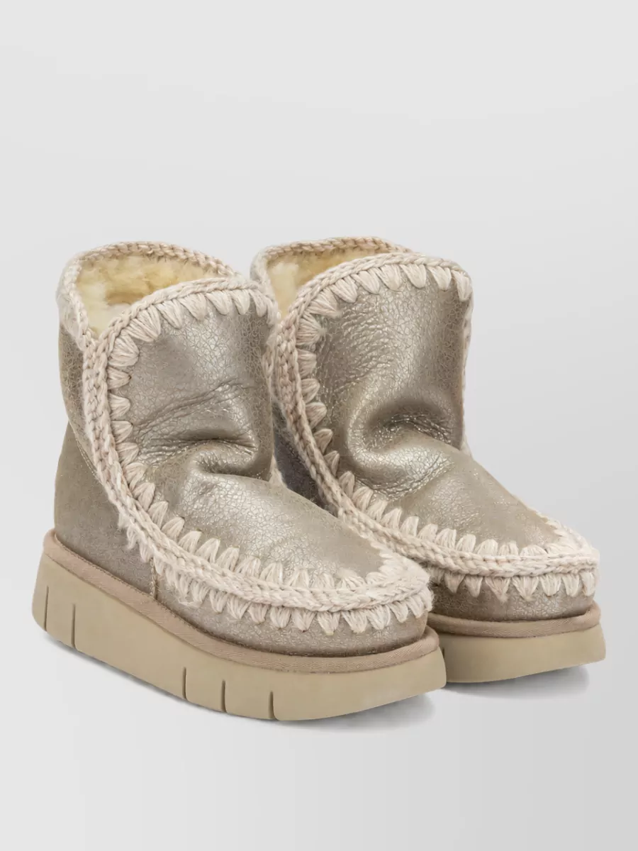 Mou leather slippers