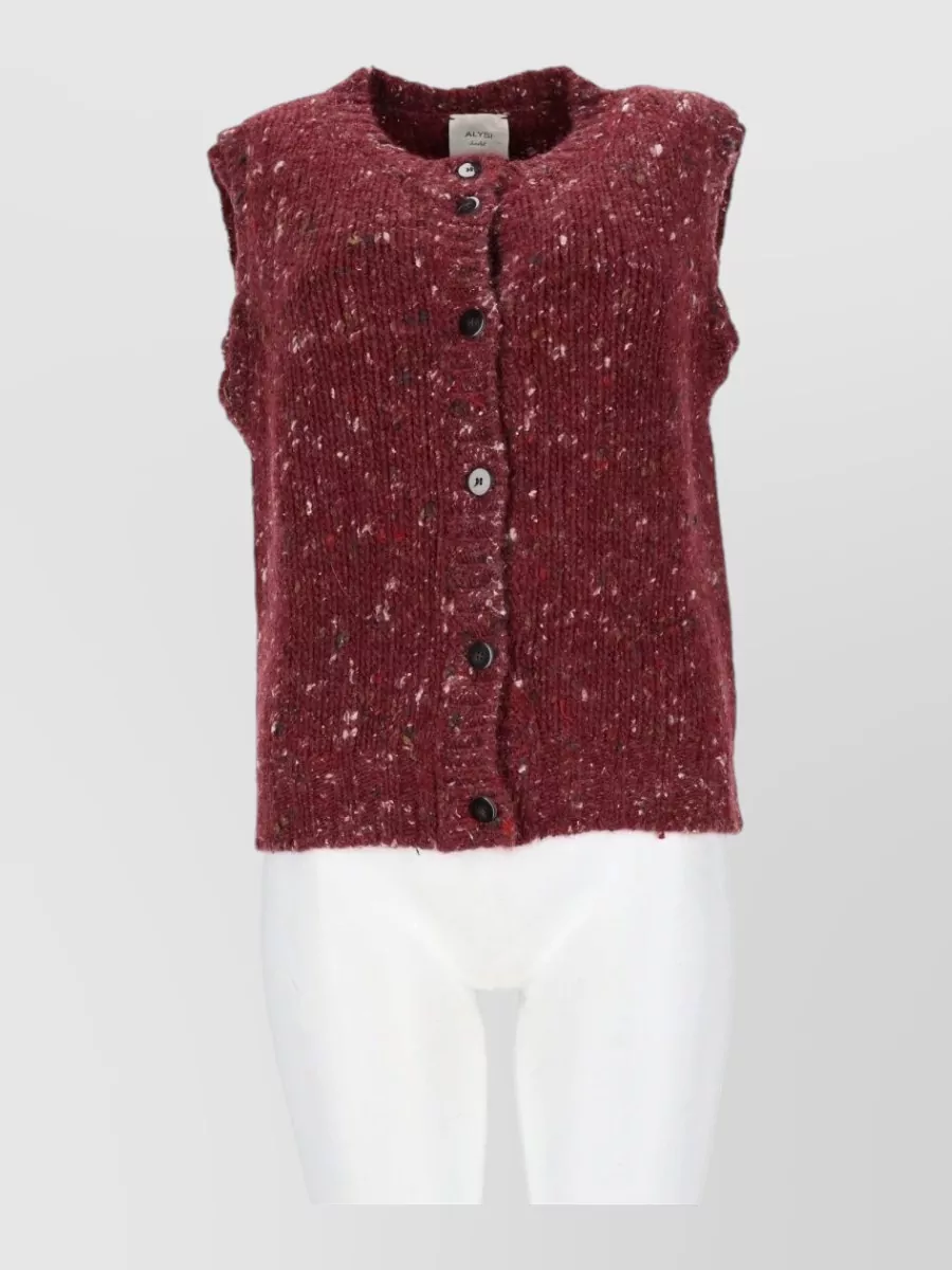Alysi silk merino wool knitted top