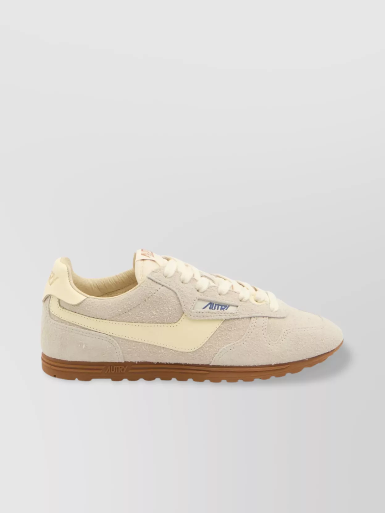 Autry Round Toe Distressed Suede Sneakers