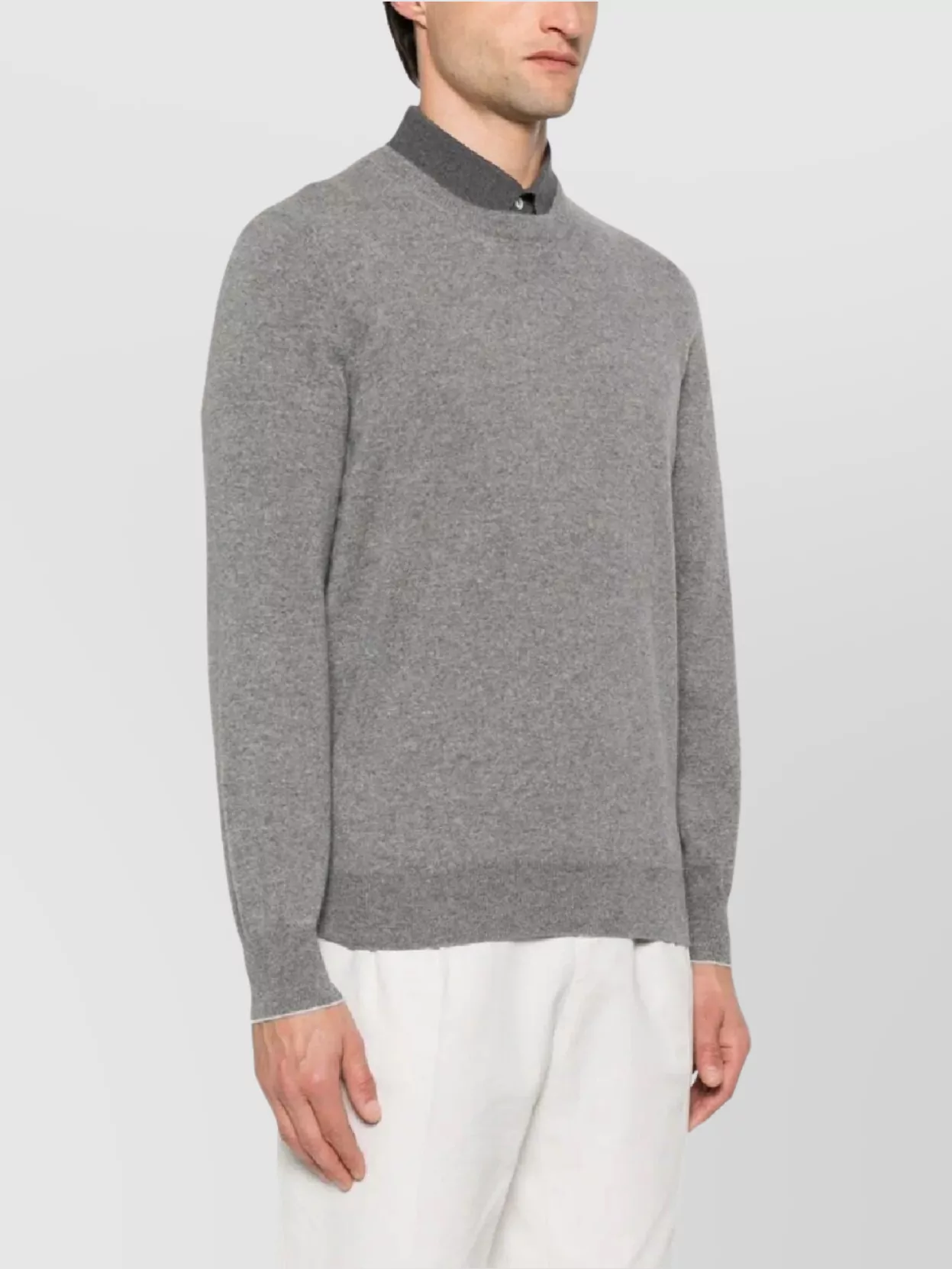 Brunello Cucinelli Crew Neck Sweater Long Sleeves In Multi